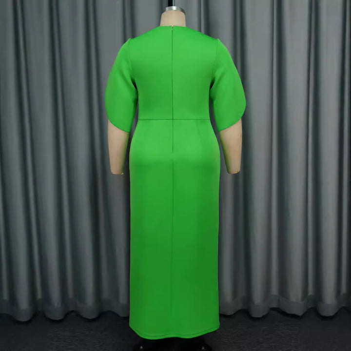 Damen Glamouröses Maxikleid mit funkelndem Fransenkragen Echo Archiv