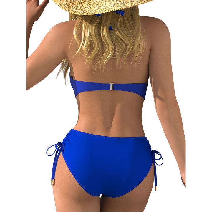 Damen Bikini-Set mit tiefem V-Ausschnitt und regulierbarem Seitenband Echo Archiv