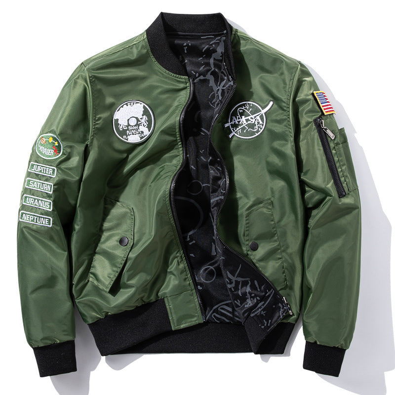 Herren Modische Bomberjacke im Raumfahrt-Style Echo Archiv