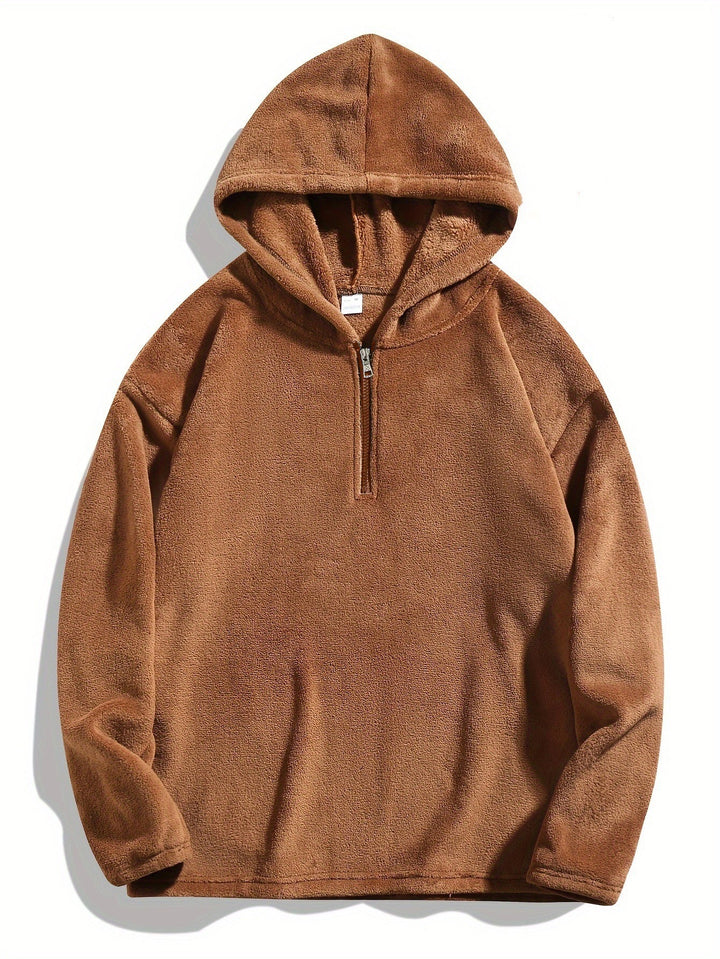 Herren kuscheliger Fleece-Hoodie mit praktischer Reißverschlussöffnung Echoarchiv