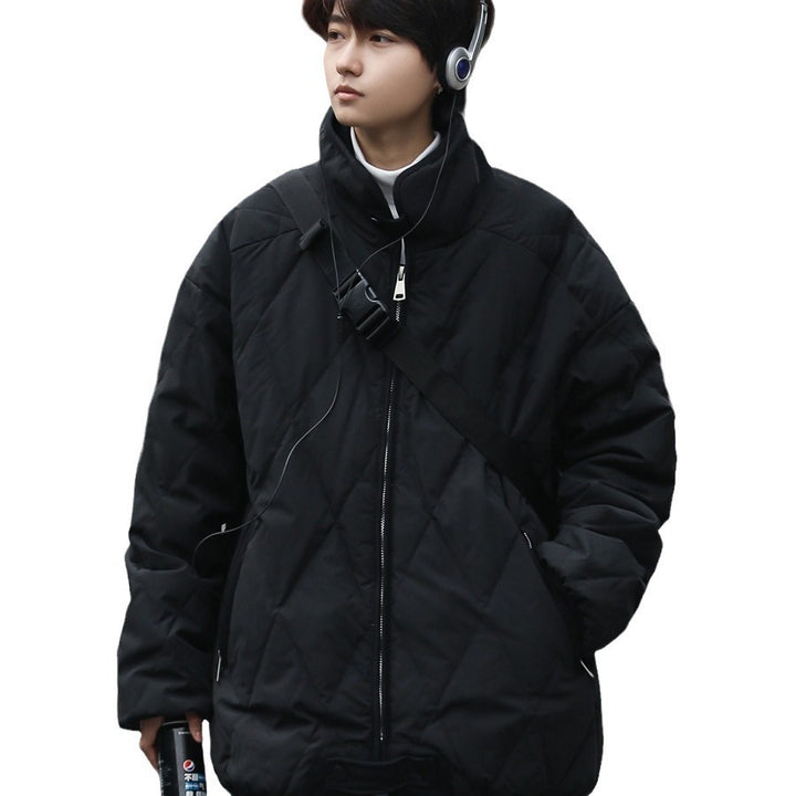 Damen gesteppte Winterjacke mit hohem Kragen und praktischen Taschen Echoarchiv