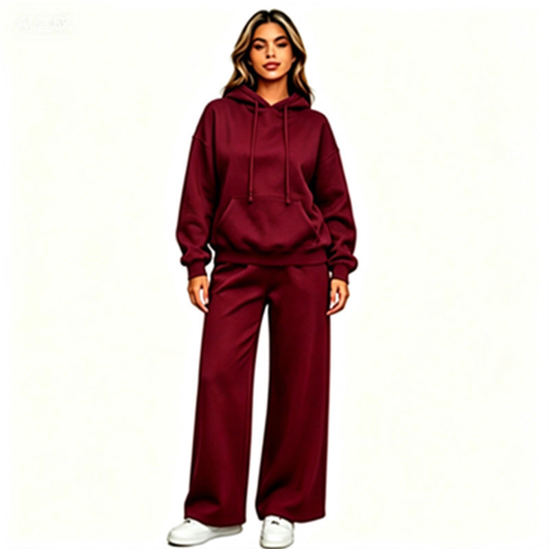 Damen Bequemer Oversized Hoodie mit weiten Jogginghosen Echoarchiv