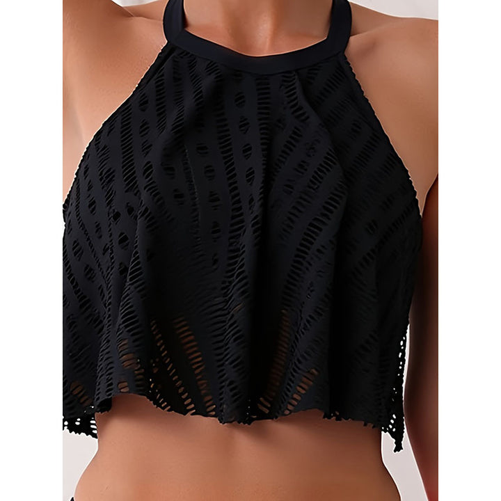Damen Badeshirt mit hohem Kragen und luftiger Einsätzen Echo Archiv