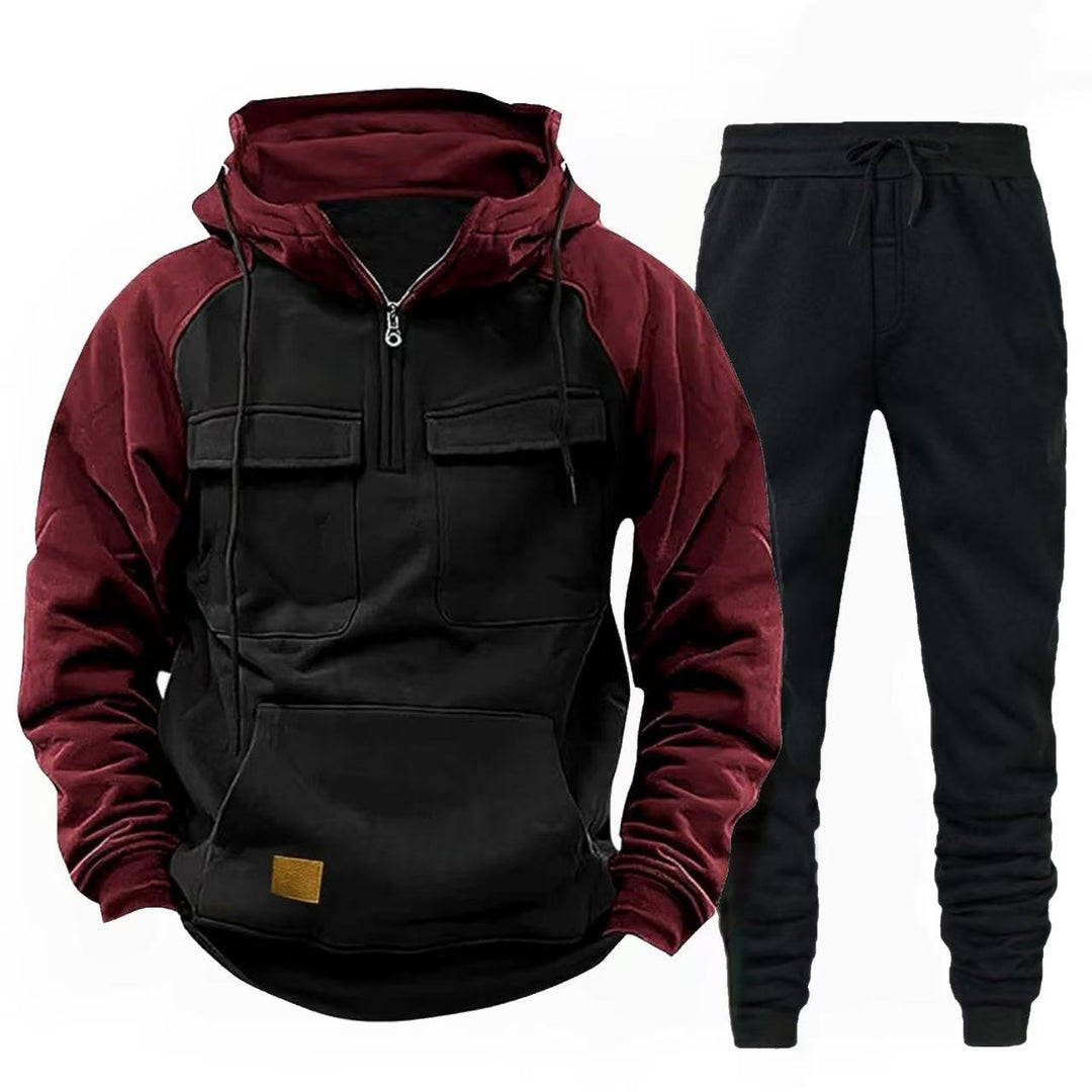 Herren funktionale Kapuzenjacke mit Reißverschluss und Jogginghose Echoarchiv