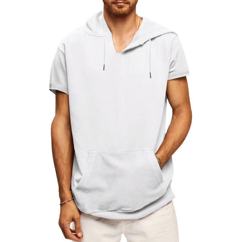 Herren lässiges Kapuzen-T-Shirt mit praktischer Kängurutasche Echoarchiv
