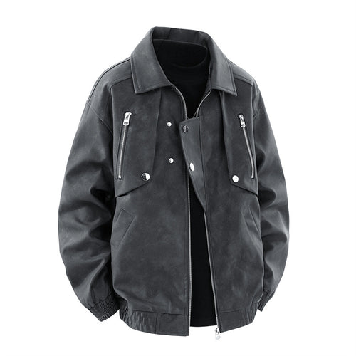 Herren modische Jacke mit multifunktionalen Reißverschlusstaschen und elastischen Bündchen Echoarchiv