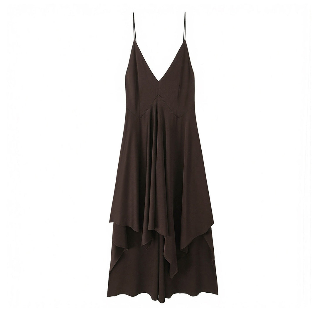 Damen Maxikleid mit asymmetrischem Saum und zartem Drapé Echo Archiv