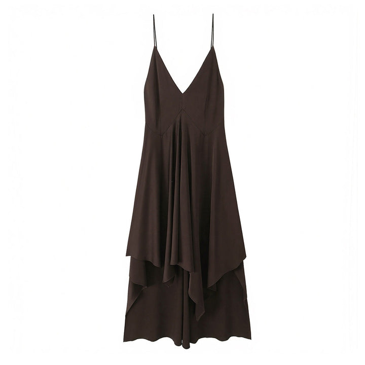 Damen Maxikleid mit asymmetrischem Saum und zartem Drapé Echo Archiv