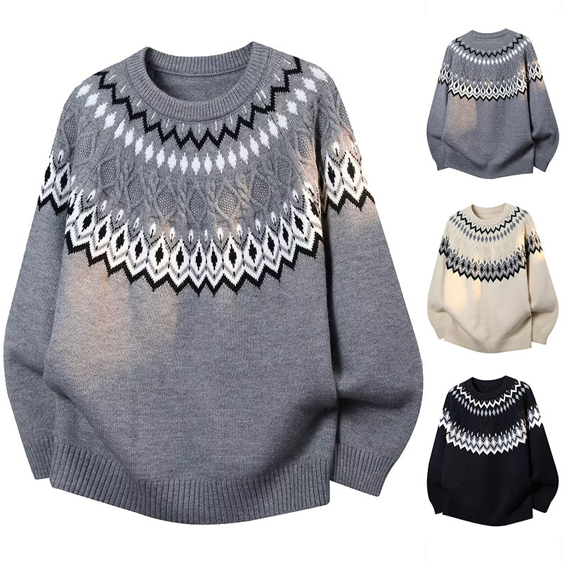 Damen Modischer Grobstrickpullover mit Zopfdesign Echoarchiv