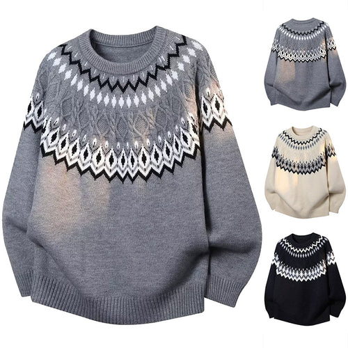 Damen Modischer Grobstrickpullover mit Zopfdesign Echoarchiv