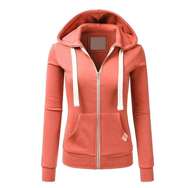 Damen Kapuzenjacke mit Reißverschluss taillierter Sweatshirt-Hoodie aus Baumwollmischung Echo Archiv