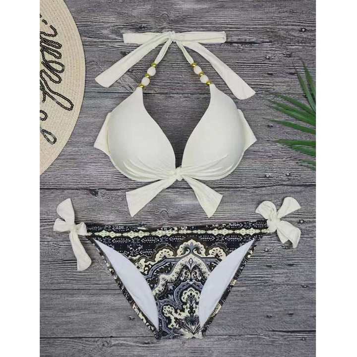 Damen Triangel-Bikini mit verstellbaren Trägern und elegantem Knoten Echo Archiv