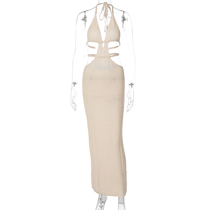 Damen Strick-Tankkleid mit cut-out Details und länglichem Schnitt Echo Archiv