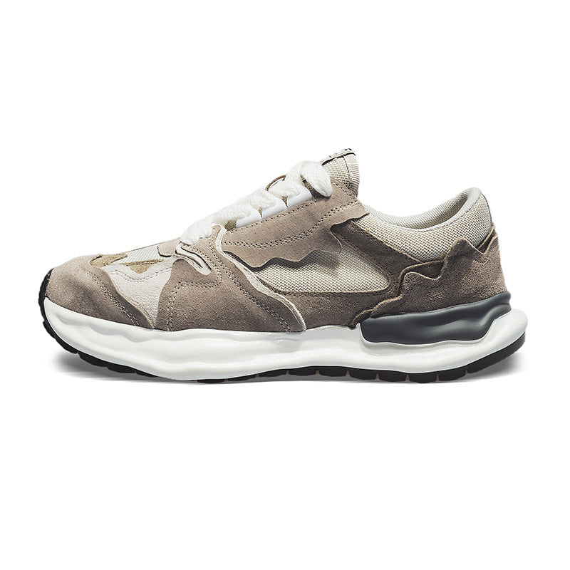 Herren retro-inspirierte Komfort-Sneaker mit Wildleder- und Mesh-Mix, gedämpfter Wellenlaufsohle und gepolstertem Knöchelkragen – Norré