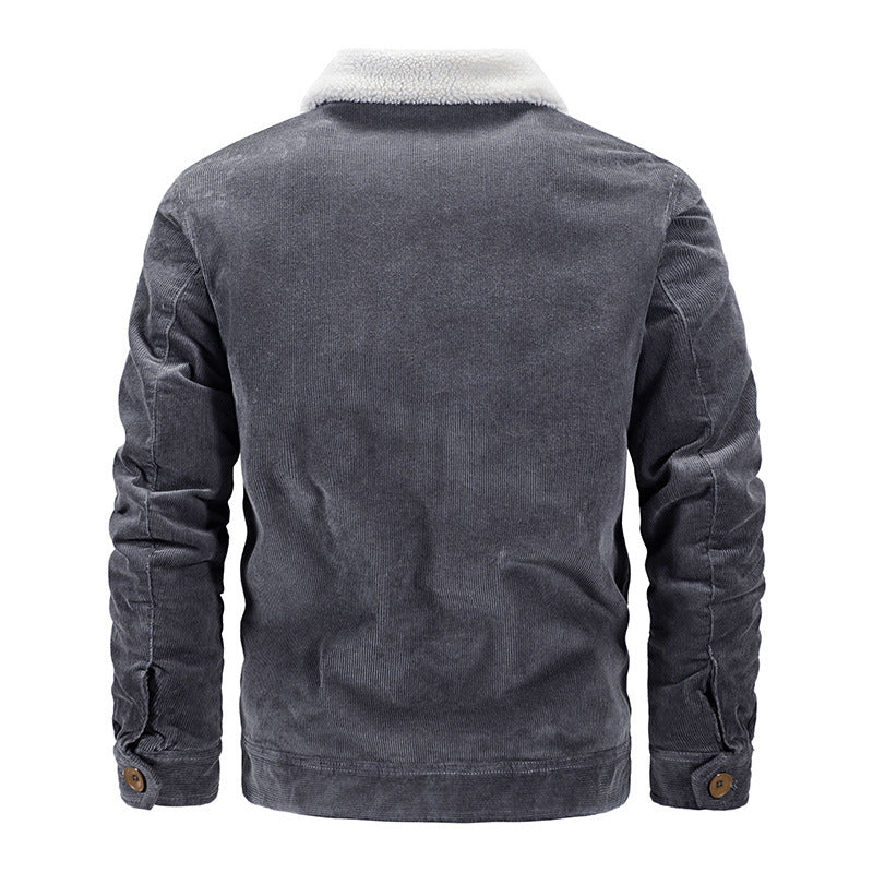 Herren Warme Cordjacke mit Teddyfutter Echo Archiv