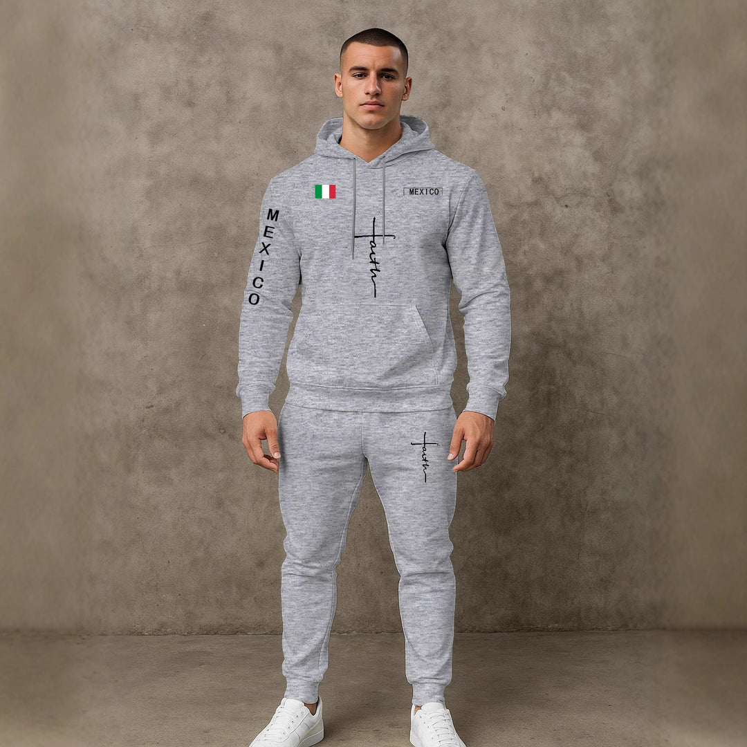 Herren Sport Hoodie und Jogginghose Set Echoarchiv