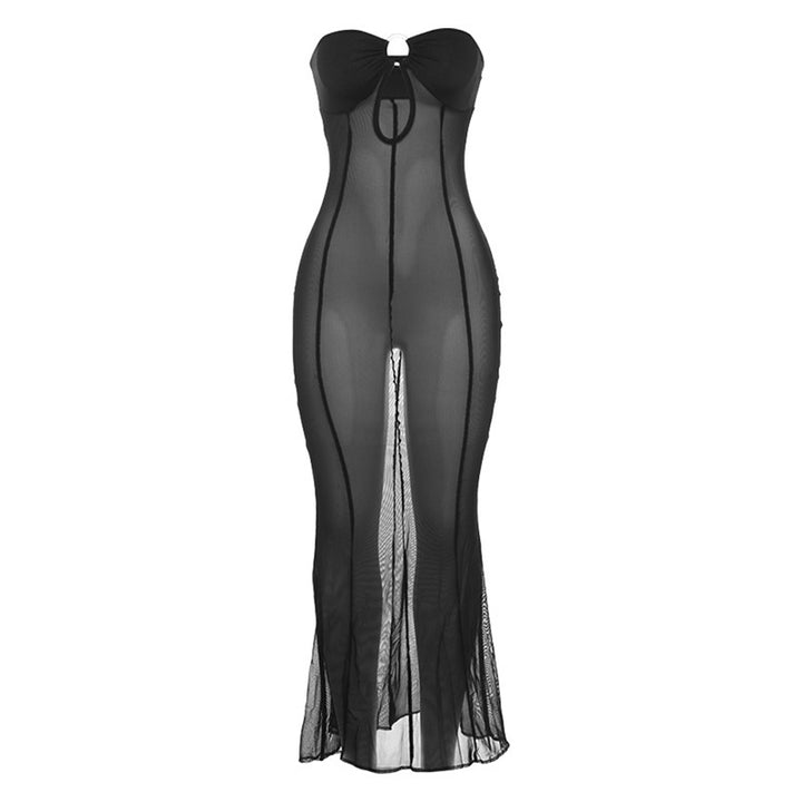 Damen Selbstbewusstes Strandkleid mit verführerischem Cut-Out und raffiniertem Knotendesign Echo Archiv