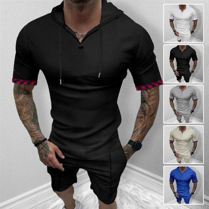 Herren Sportliches Kurzarm-Hoodie von Echoarchiv