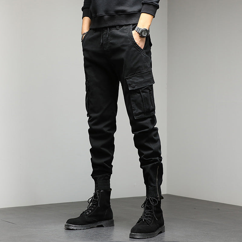Herren Tapered Utility-Cargo-Jogger mit Tunnelzugbund, verstärkten Kniepartien & Mehrfach-Taschen Echoarchiv