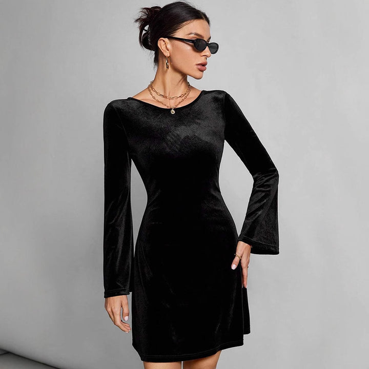 Damen figurbetontes Langarmkleid Echo Archiv
