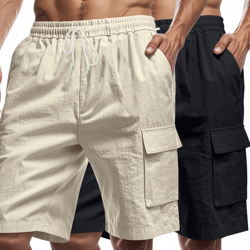 Herren Cargo-Shorts mit elastischem Bund und vielseitigen Taschen Echoarchiv