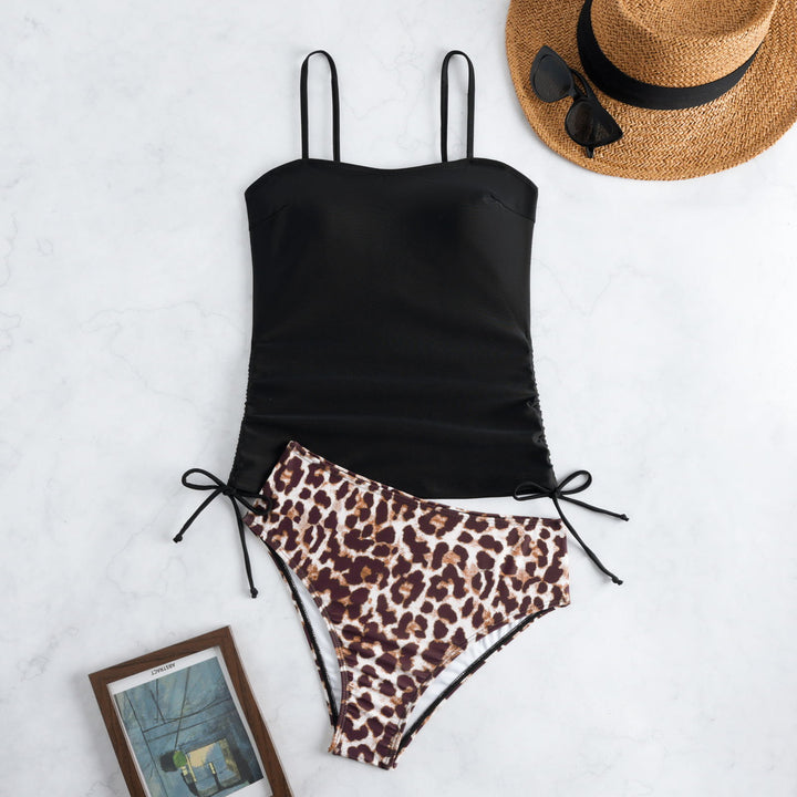 Damen Tankini mit modischen Raffungselementen und trendiger Tierdruckhose Echo Archiv