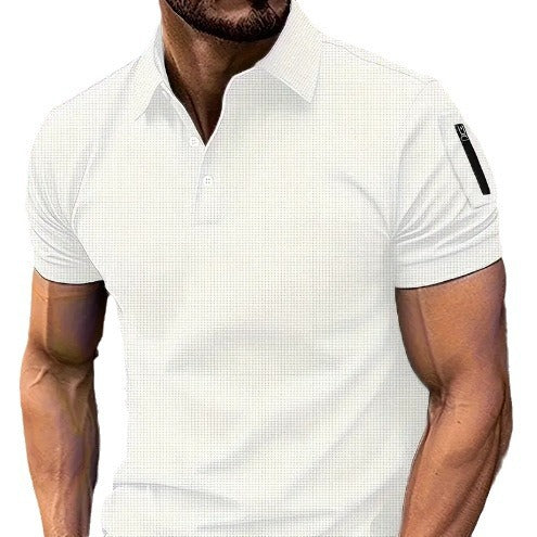 Herren Poloshirt mit modernem Muster Echoarchiv