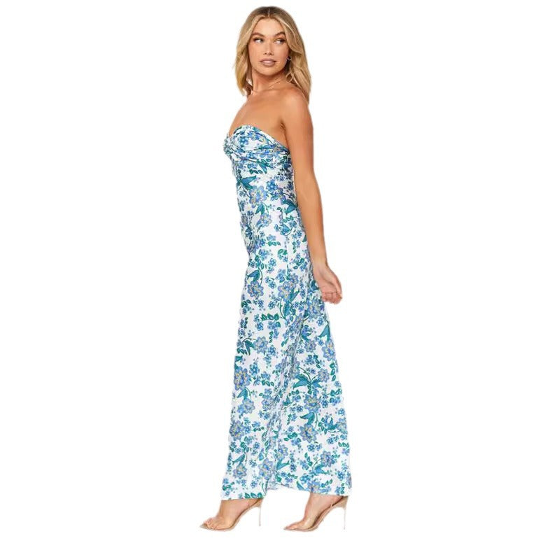 Damen Langärmliges Maxikleid mit floralen Akzenten Echo Archiv