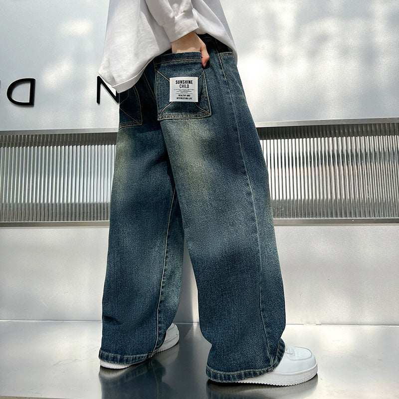 Herren weit geschnittene Denim-Hose Echo Archiv