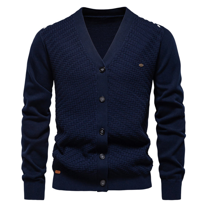 Herren Strickjacke mit strukturiertem Muster Echoarchiv