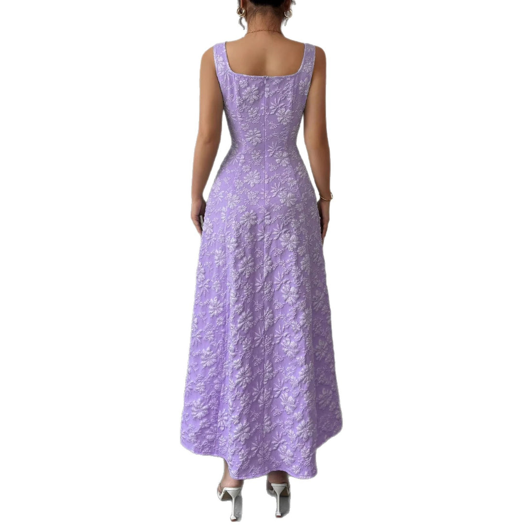 Damen Elegantes Maxikleid mit floralem Design und Quadrat-Ausschnitt Echo Archiv
