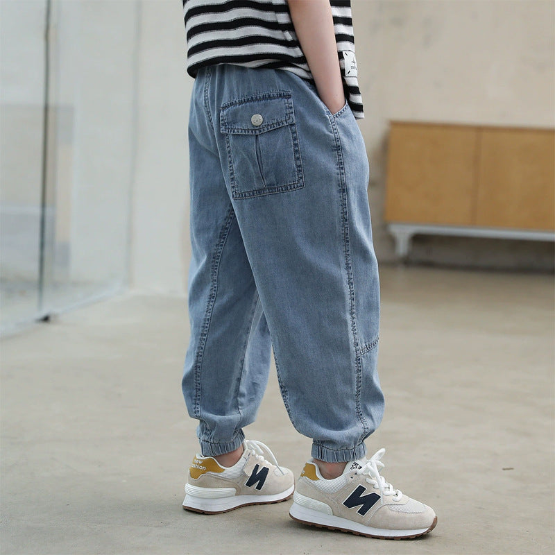Jungen lässige Denim-Jogginghose mit elastischem Bund Echo Archiv