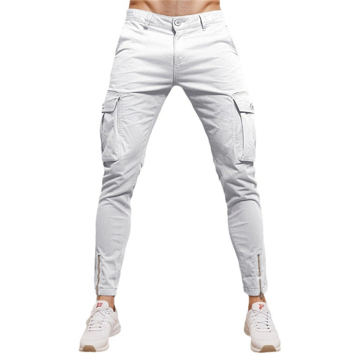 Herren Moderne Cargo-Hose mit Reißverschluss Echoarchiv