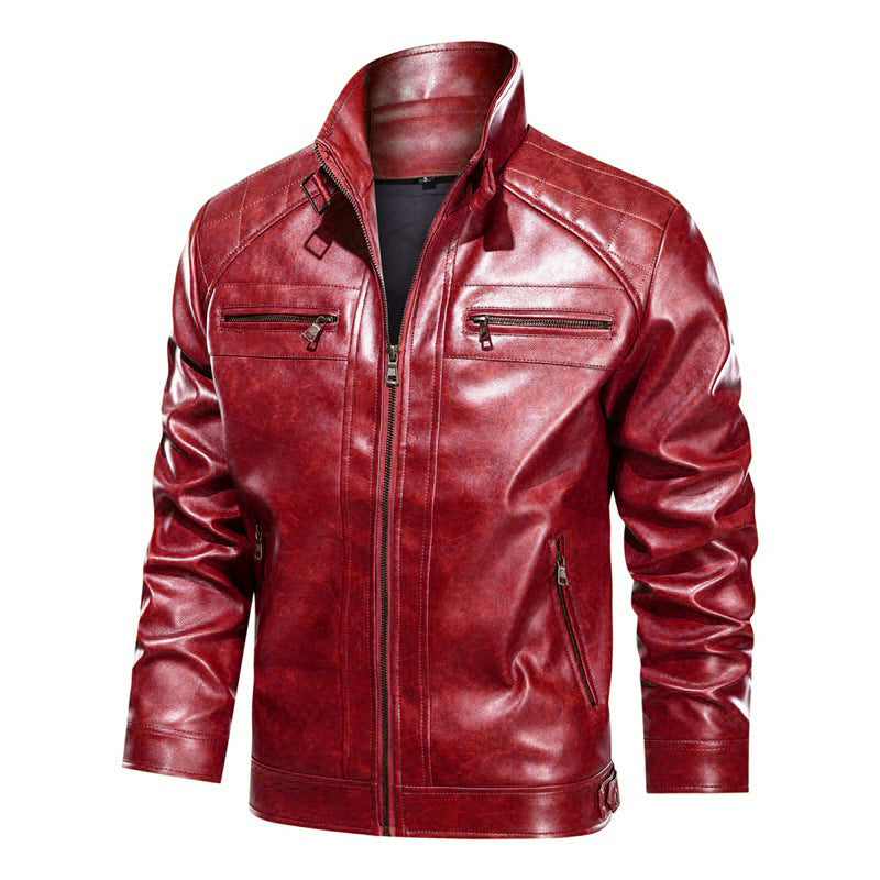 Herren modische Motorradjacke mit praktischen Taschen Echoarchiv