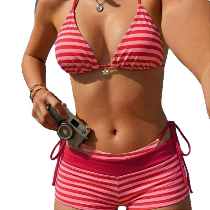Damen Bikini-Set mit verstellbaren Trägern und hochgeschnittener Shorts Echo Archiv