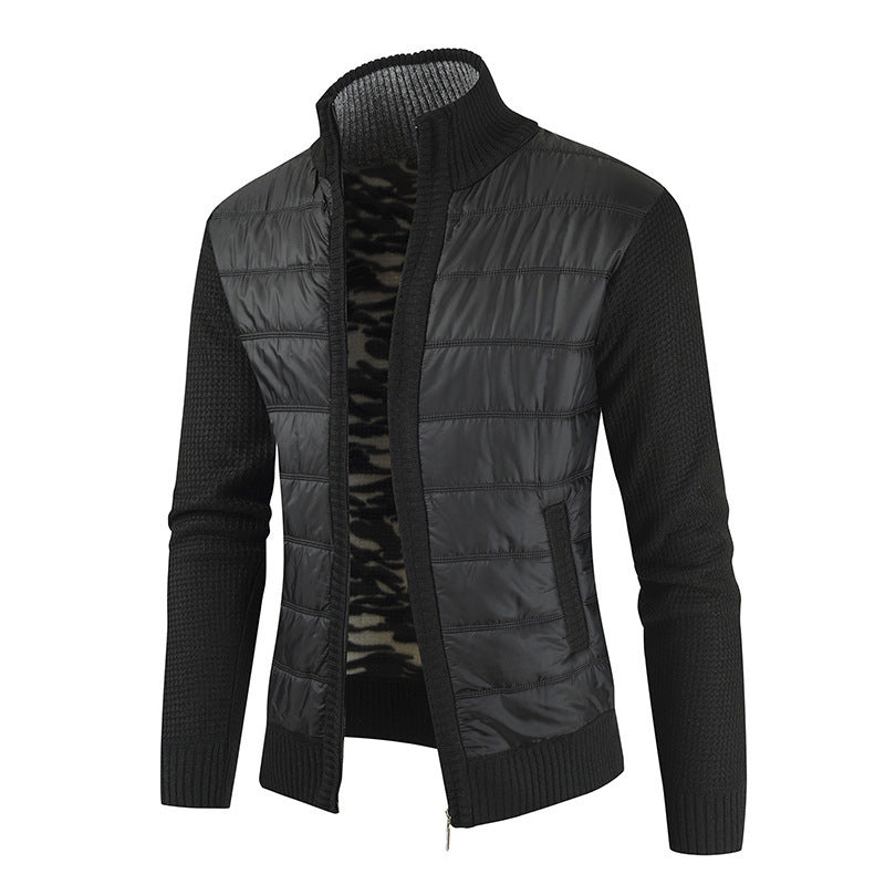 Herren modische Steppjacke mit Strickdetails Echoarchiv