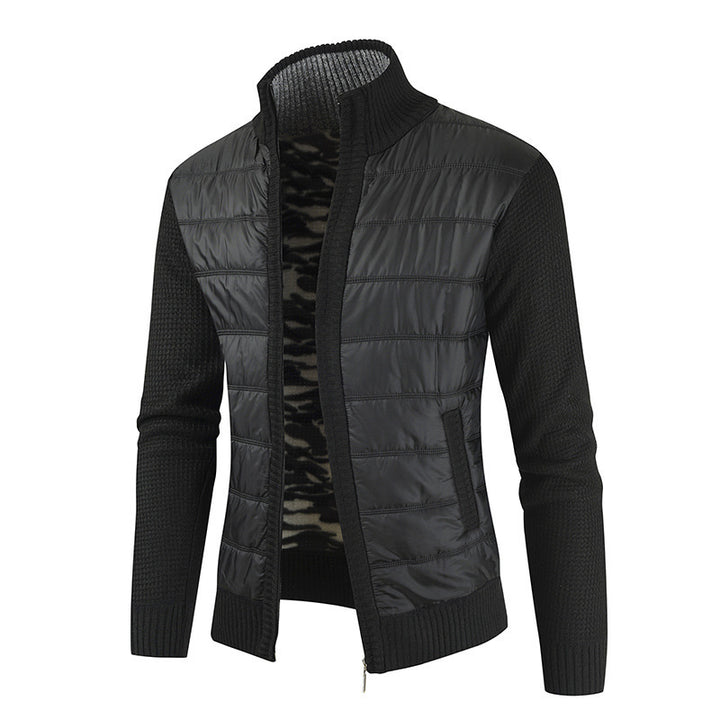 Herren modische Steppjacke mit Strickdetails Echoarchiv