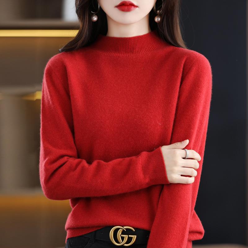 Damen Ultraleichter Mockneck-Feinstrickpullover in Kaschmir‑Optik Echoarchiv
