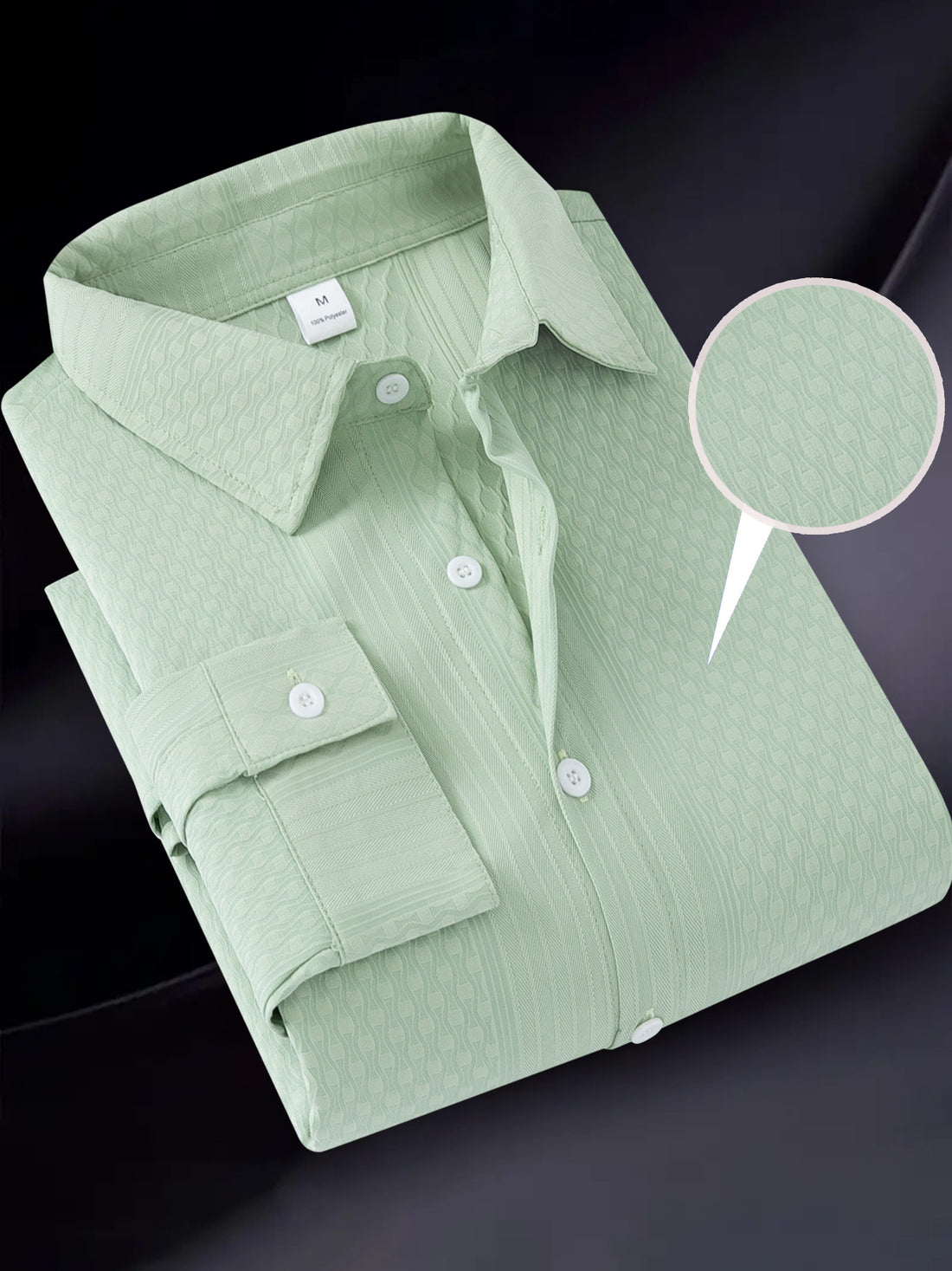 Herren modernes Langarmhemd mit strukturiertem Design – Arvello