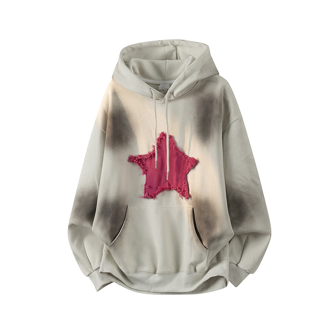 Unisex Oversize Kapuzenpullover mit handschriftlichem Grafik-Print, Kängurutasche & geripptem Saum Echoarchiv