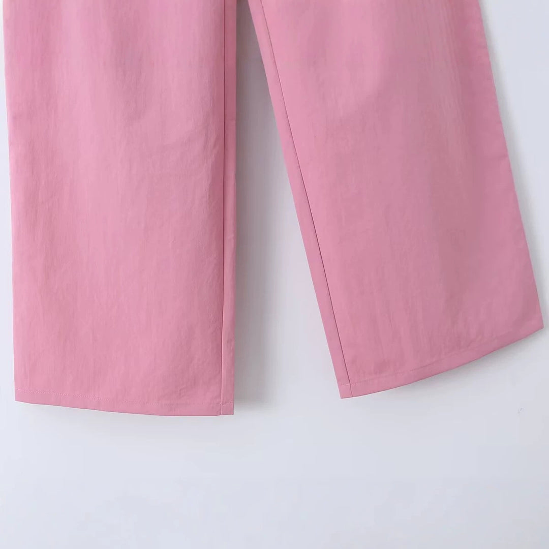Damen Hochtaillierte weite Bundfaltenhose mit Bügelfalte und Eingrifftaschen Echo Archiv