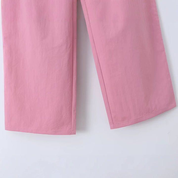 Damen Hochtaillierte weite Bundfaltenhose mit Bügelfalte und Eingrifftaschen Echo Archiv