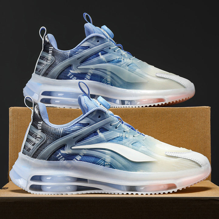 Unisex Transparente TPU-Sneaker mit sichtbarer Luftkammer und gradientem Mesh-Obermaterial Echoarchiv