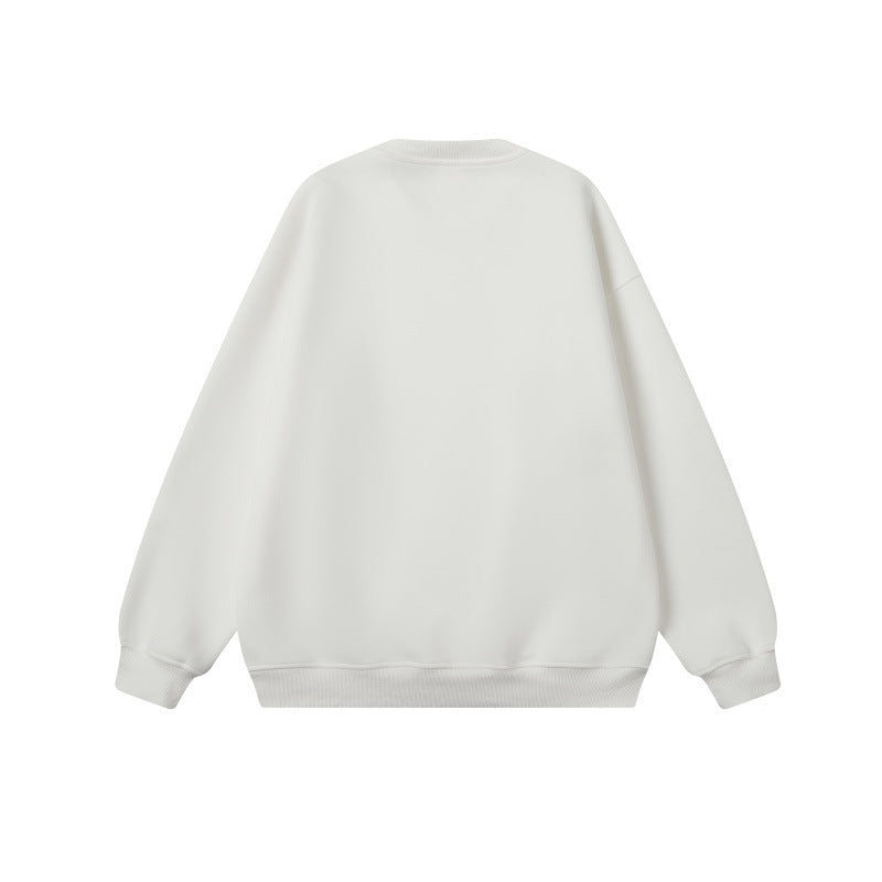 Unisex Oversize-Sweatshirt mit Strickapplikationen und Rundhalsausschnitt Echoarchiv