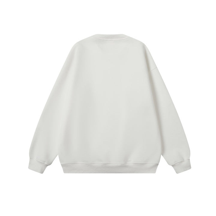 Unisex Oversize-Sweatshirt mit Strickapplikationen und Rundhalsausschnitt Echoarchiv