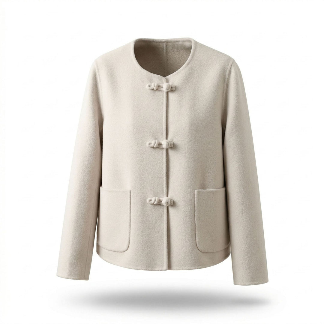 Damen Kaschmir-Mantel mit elegantem Schließe Echo Archiv