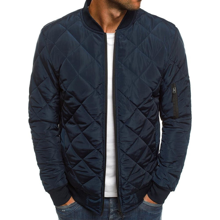 Herren nan leichte gesteppte Blousonjacke mit Diamantstepp, elastischen Rippbündchen und Ärmel-Reißverschlusstasche Echo Archiv