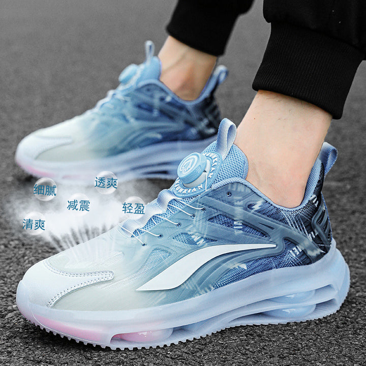Herren Urbaner Komfort-Sneaker mit sichtbarer Luftkammer, transparentem TPU-Overlay und adaptivem Drehverschluss Echoarchiv