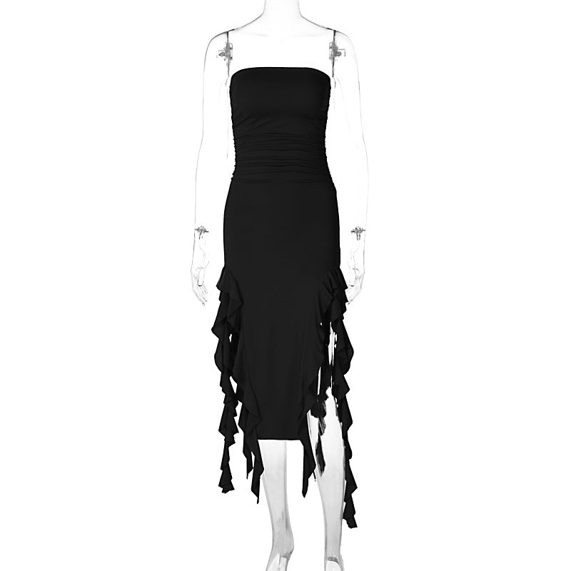 Damen Wickelkleid mit Rüschen und figurformendem Schnitt Echo Archiv