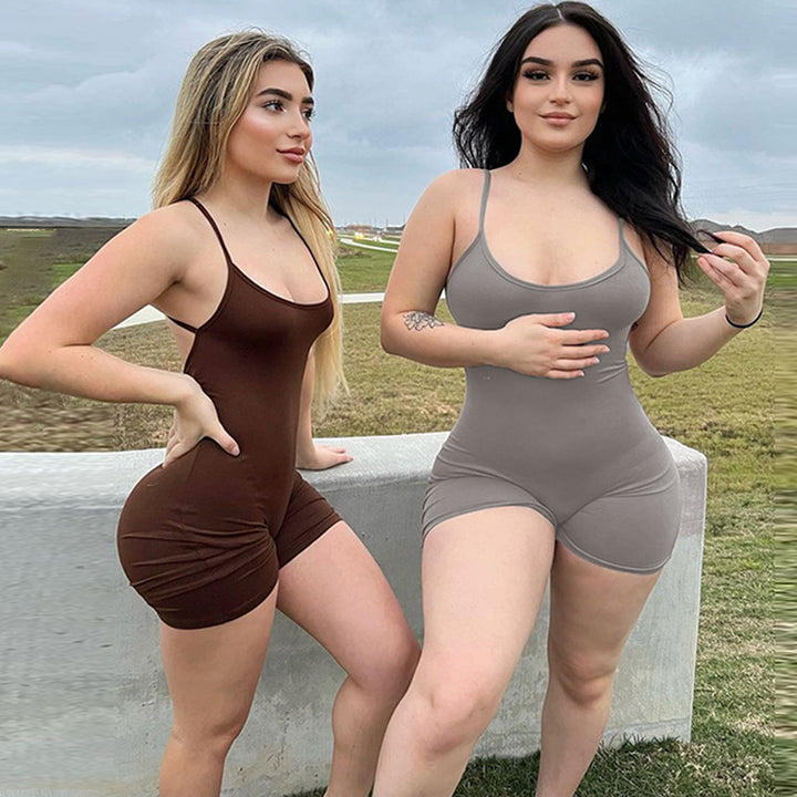 Damen Bodysuit mit schmalem Schnitt und feinen Spaghetti-Trägern Echo Archiv